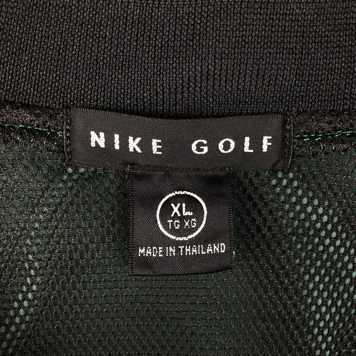90s~00'S Nike Golf V-neck warm-up pullover, men's XL size polyester green type Vintage Second Hand