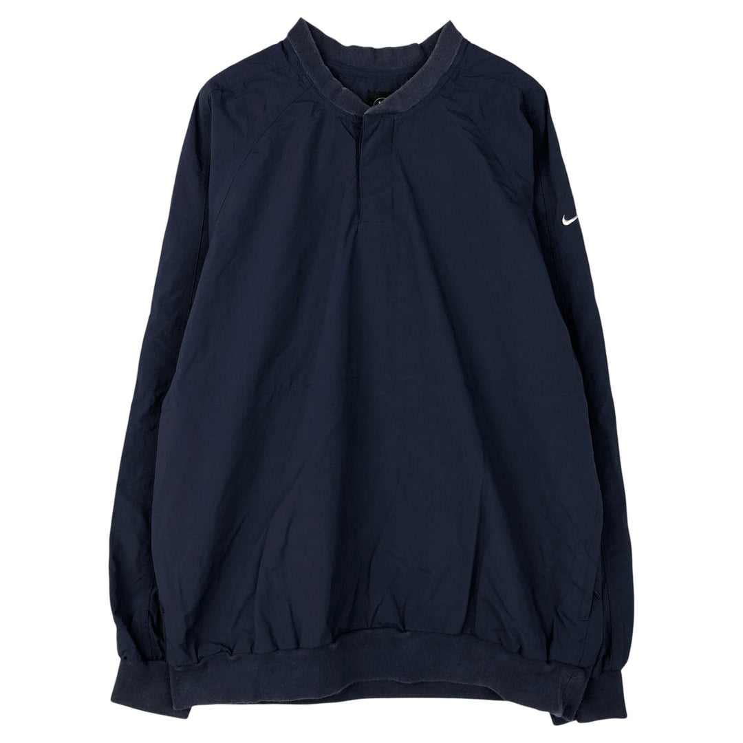 90s-00'S Nike Golf Half-Snap Nylon Pullover, Men's Size Medium Nylon navy blue type Vintage Second Hand