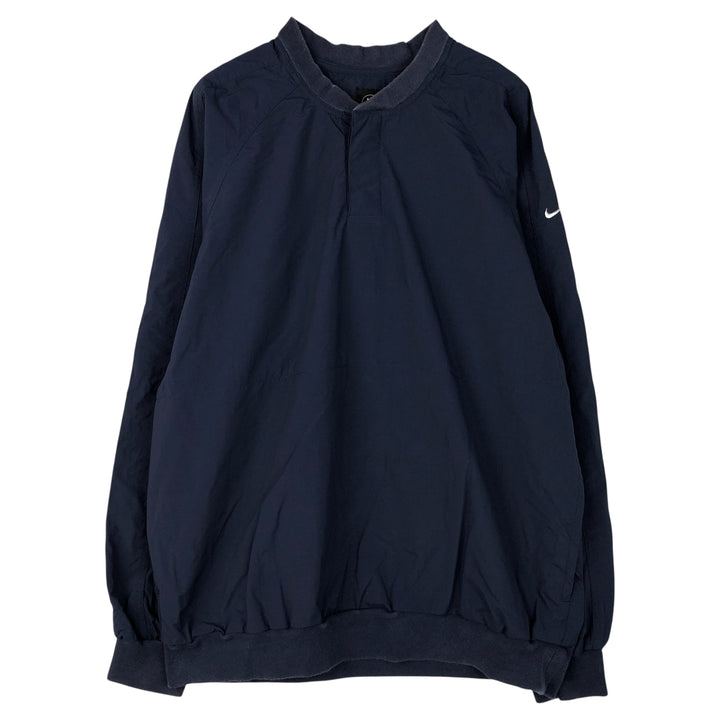 90s-00'S Nike Golf Half-Snap Nylon Pullover, Men's Size Medium Nylon navy blue type Vintage Second Hand