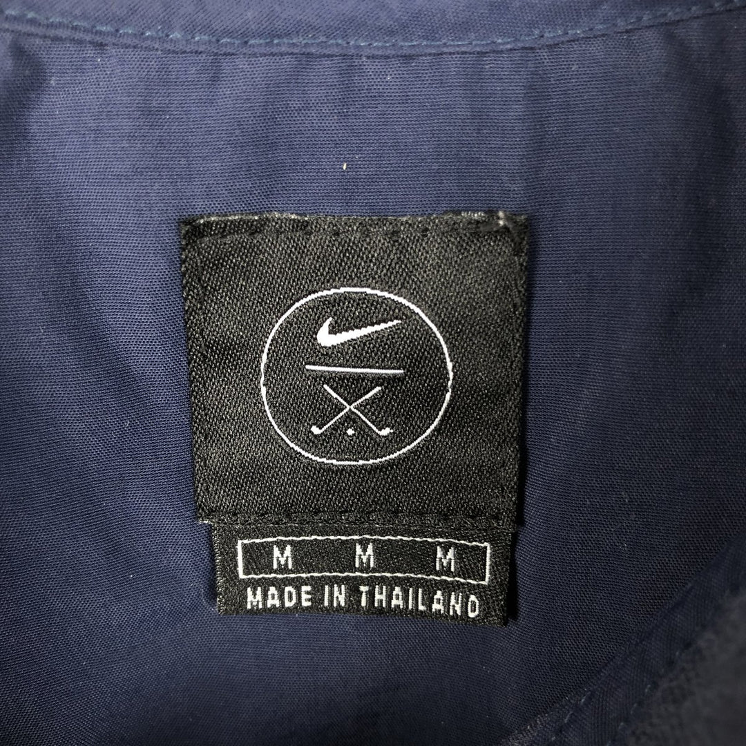 90s-00'S Nike Golf Half-Snap Nylon Pullover, Men's Size Medium Nylon navy blue type Vintage Second Hand