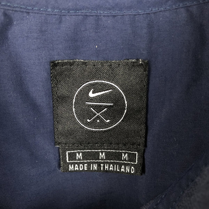 90s-00'S Nike Golf Half-Snap Nylon Pullover, Men's Size Medium Nylon navy blue type Vintage Second Hand