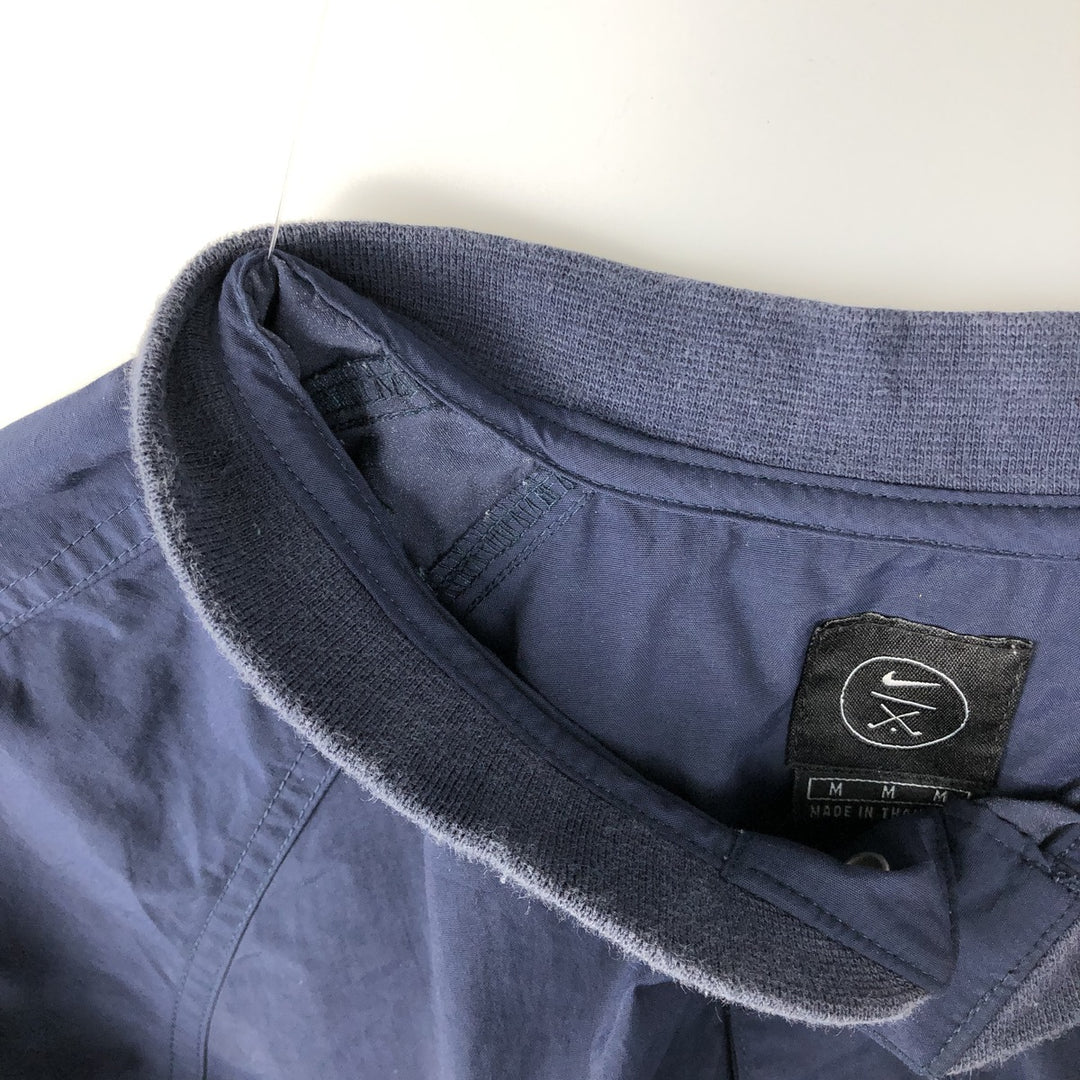 90s-00'S Nike Golf Half-Snap Nylon Pullover, Men's Size Medium Nylon navy blue type Vintage Second Hand