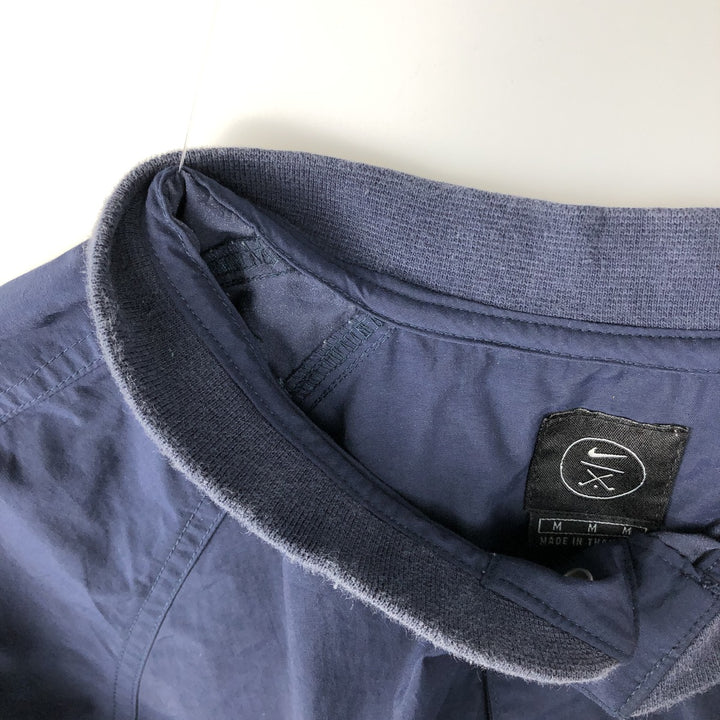 90s-00'S Nike Golf Half-Snap Nylon Pullover, Men's Size Medium Nylon navy blue type Vintage Second Hand
