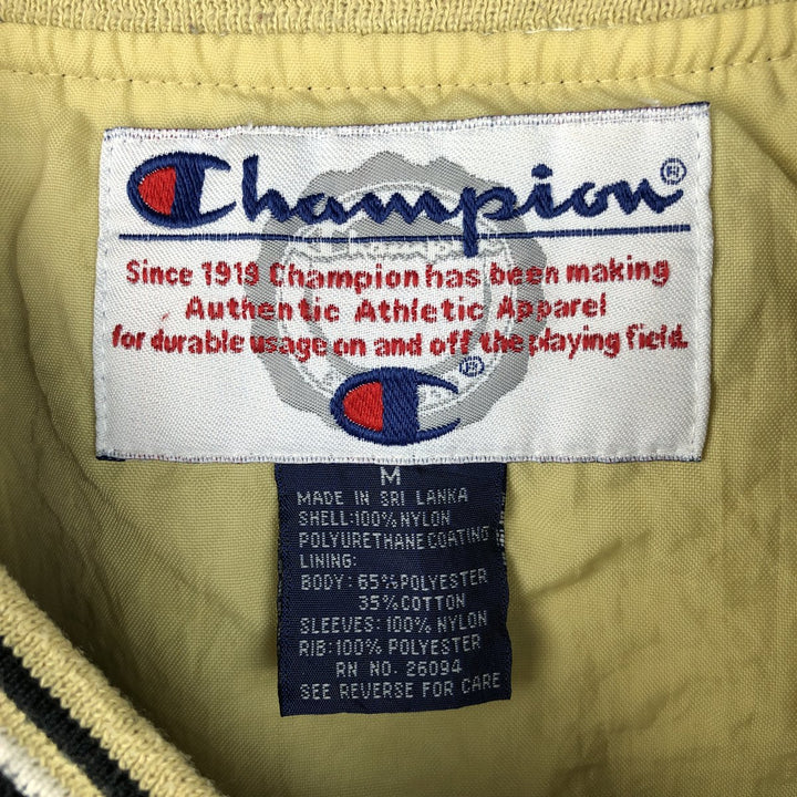 90s-00'S Champion V-neck warm-up pullover, men's size M polyester black type Vintage Second Hand