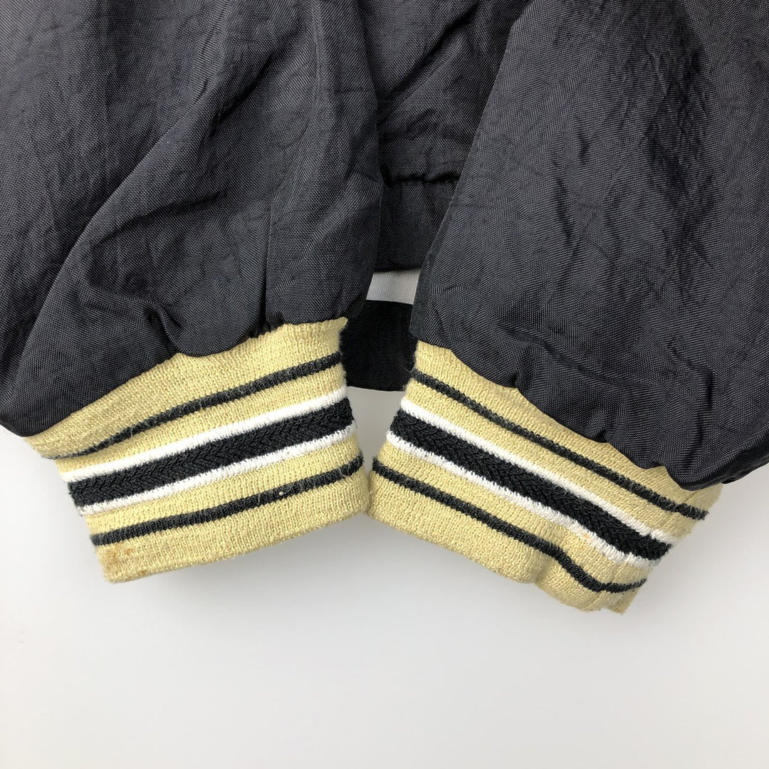 90s-00'S Champion V-neck warm-up pullover, men's size M polyester black type Vintage Second Hand