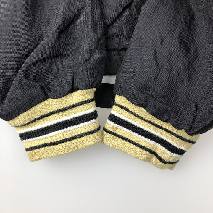 90s-00'S Champion V-neck warm-up pullover, men's size M polyester black type Vintage Second Hand