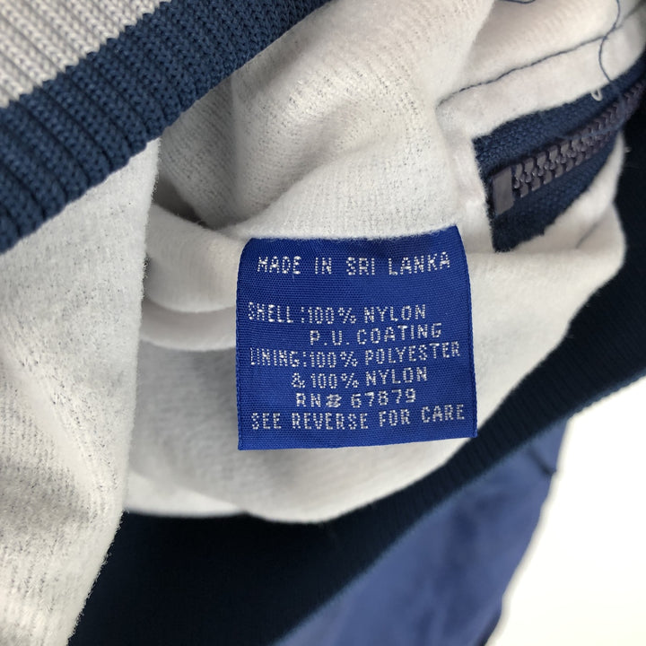 90'S Starter V-neck nylon pullover, men's size L, vintage Nylon navy blue type Vintage Second Hand