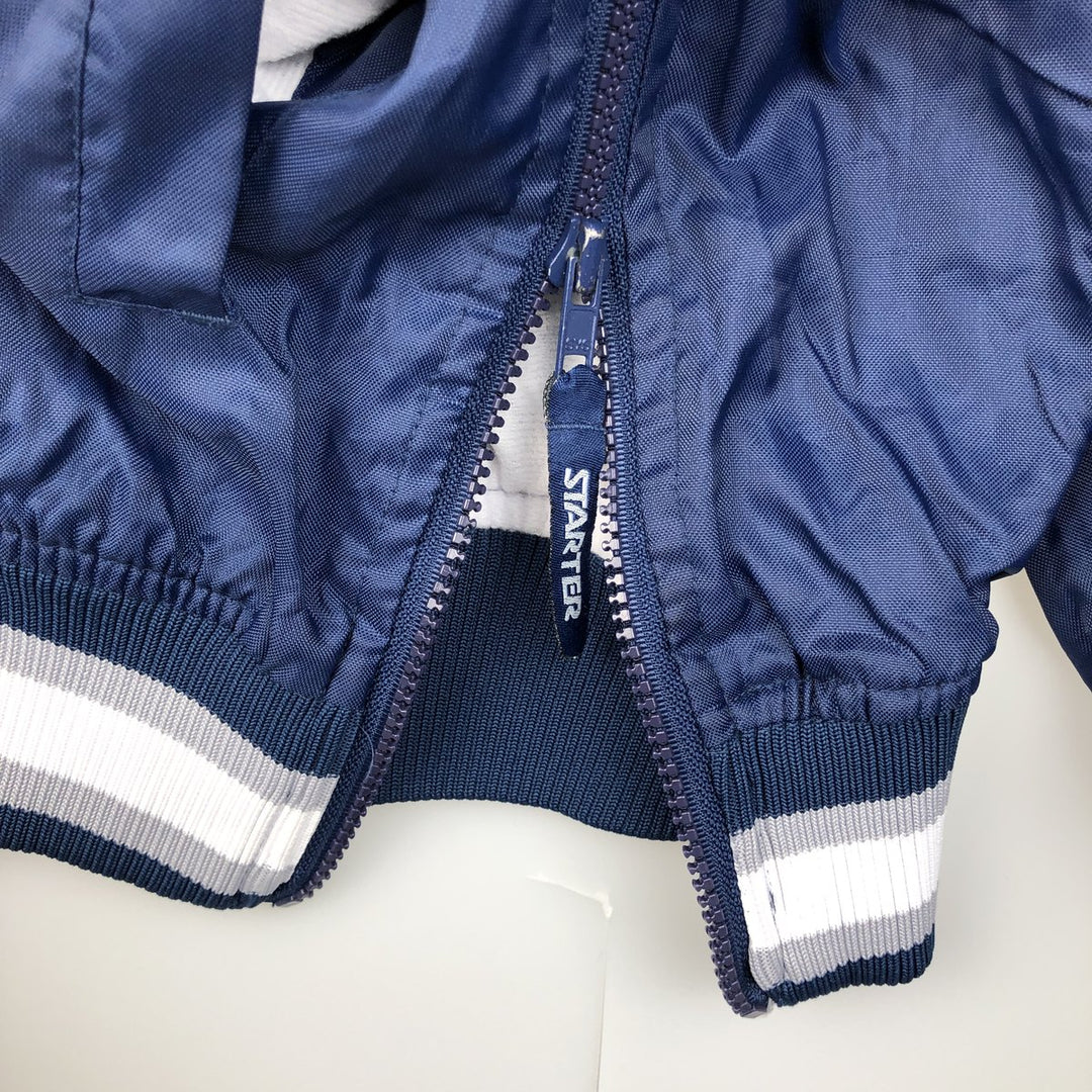 90'S Starter V-neck nylon pullover, men's size L, vintage Nylon navy blue type Vintage Second Hand