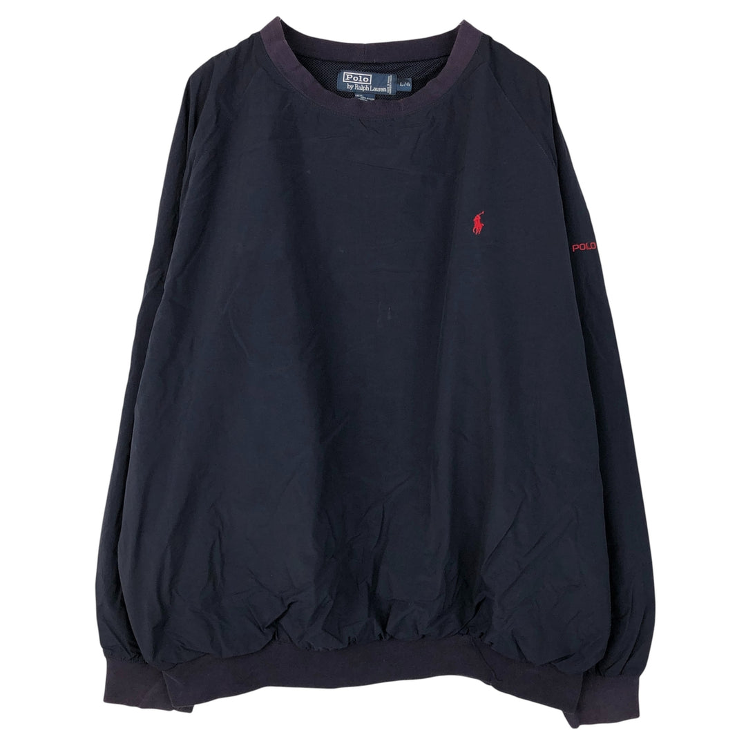 Ralph Lauren POLO by Ralph Lauren nylon pullover, men's size L Nylon navy blue type Vintage Second Hand