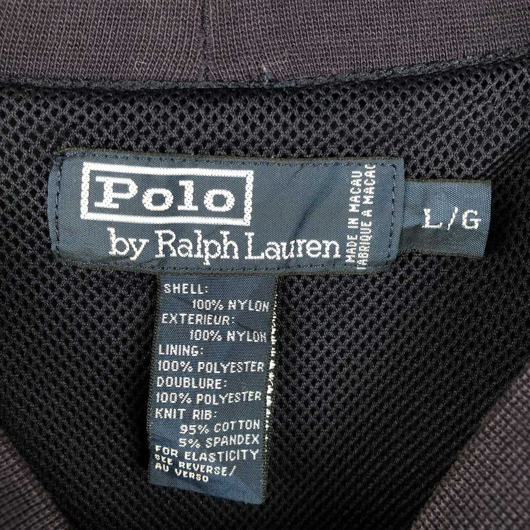 Ralph Lauren POLO by Ralph Lauren nylon pullover, men's size L Nylon navy blue type Vintage Second Hand