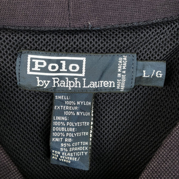 Ralph Lauren POLO by Ralph Lauren nylon pullover, men's size L Nylon navy blue type Vintage Second Hand