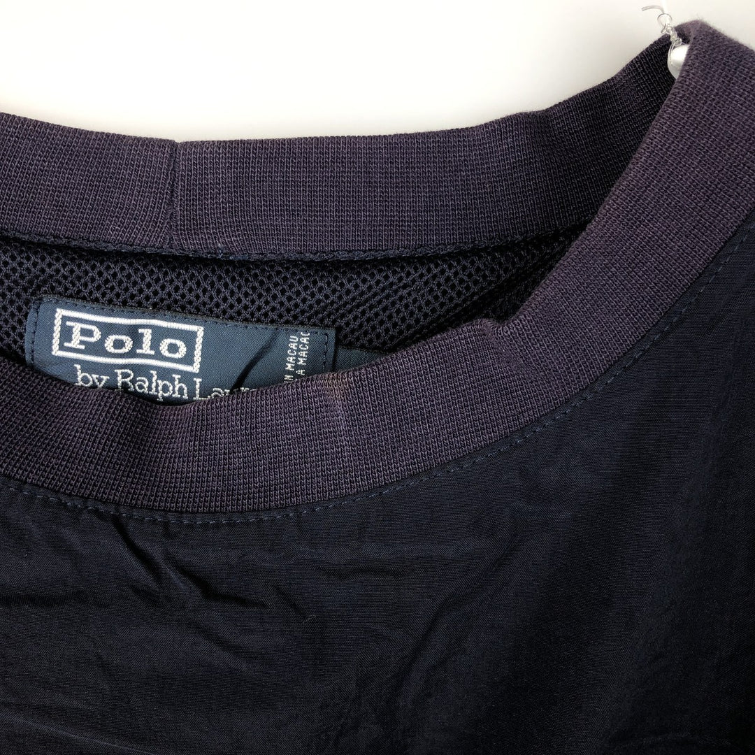 Ralph Lauren POLO by Ralph Lauren nylon pullover, men's size L Nylon navy blue type Vintage Second Hand