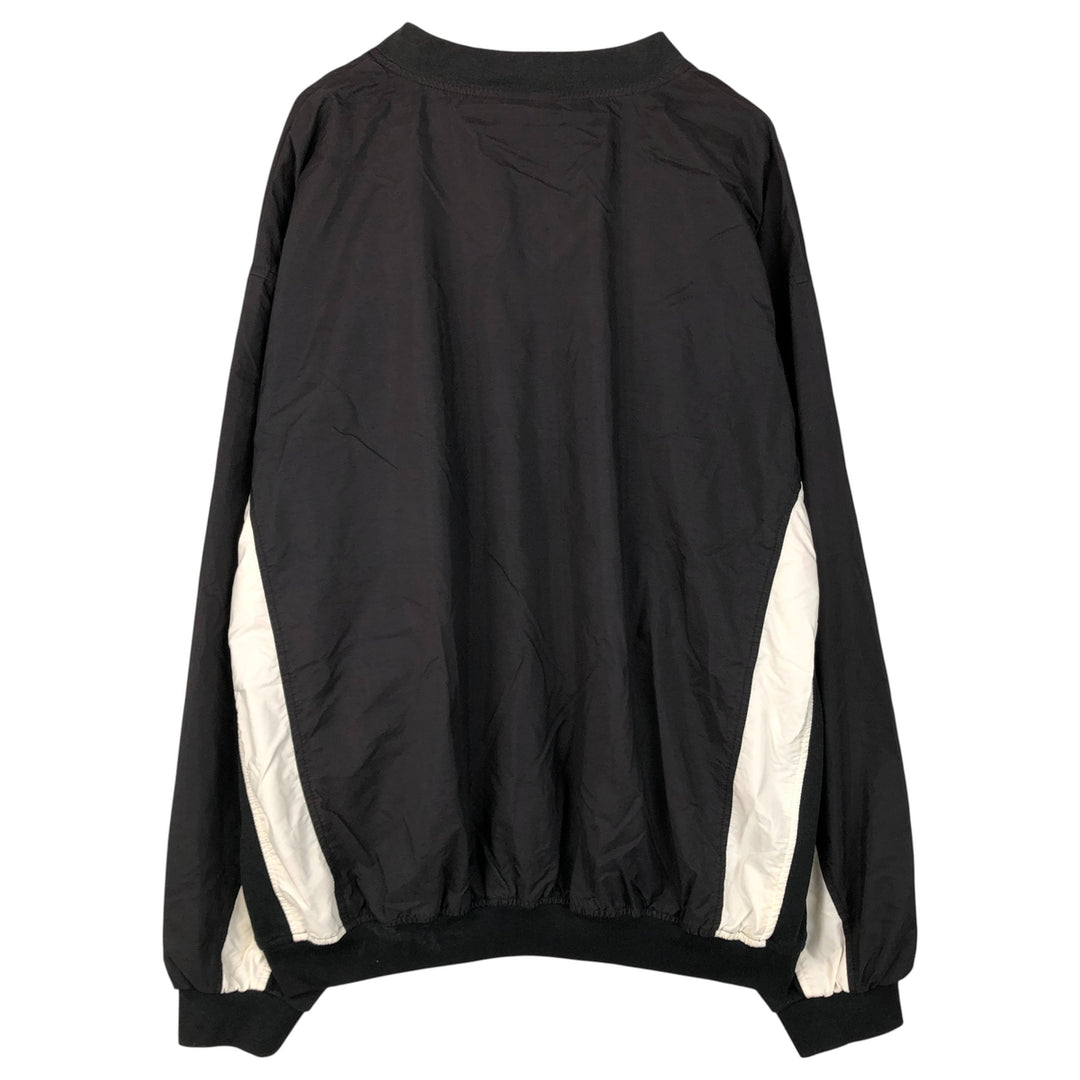 90s-00'S Adidas V-neck warm-up pullover, men's size L unclear black type Vintage Second Hand