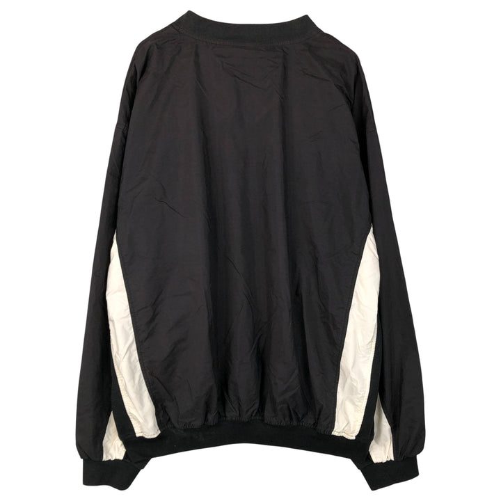 90s-00'S Adidas V-neck warm-up pullover, men's size L unclear black type Vintage Second Hand