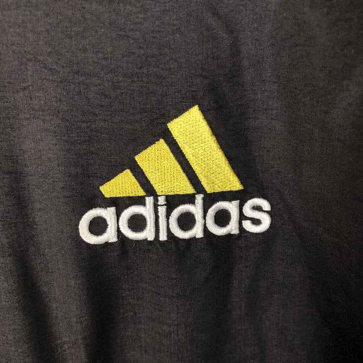 90s-00'S Adidas V-neck warm-up pullover, men's size L unclear black type Vintage Second Hand