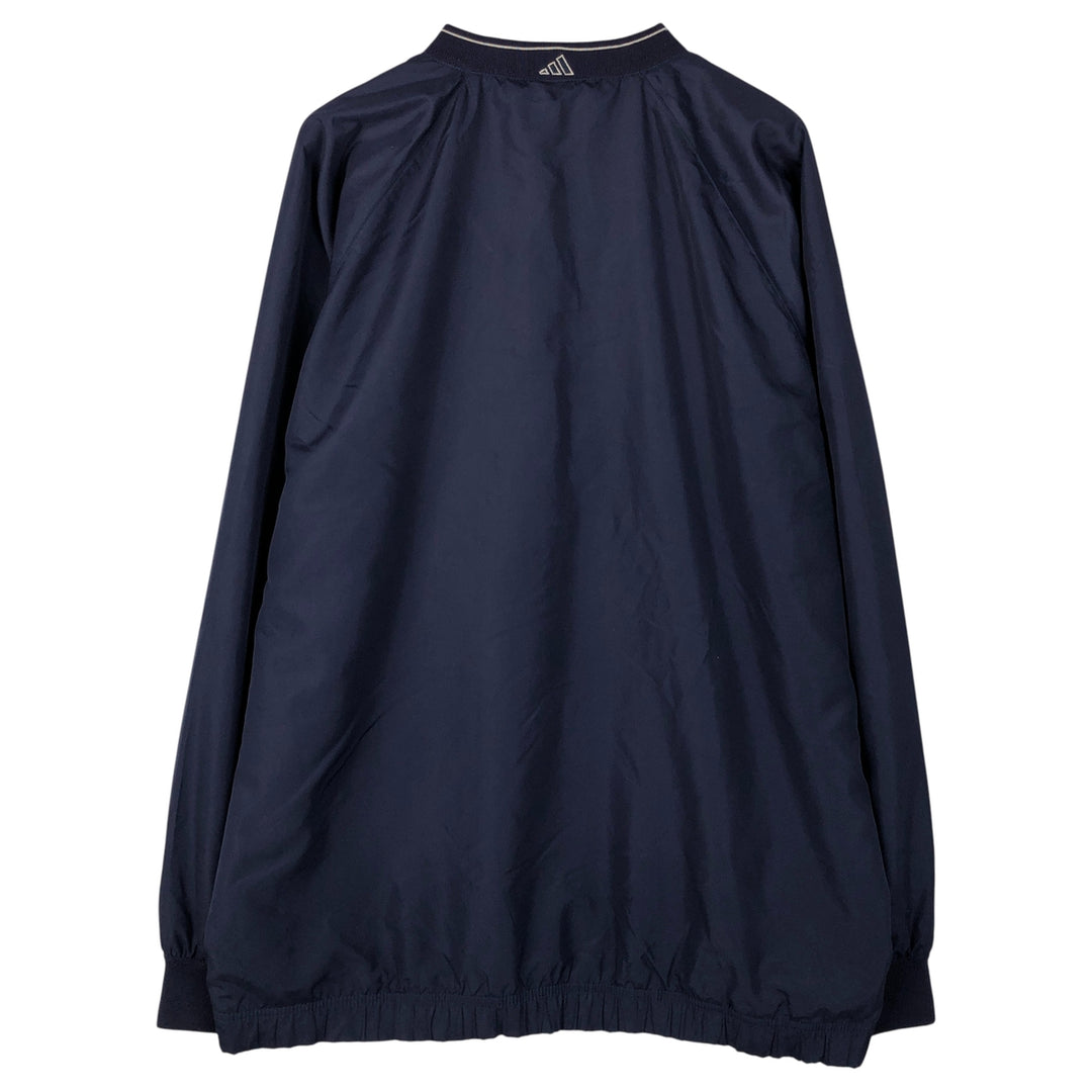 90s-00'S adidas Golf V-neck warm-up pullover, men's size L polyester navy blue type Vintage Second Hand