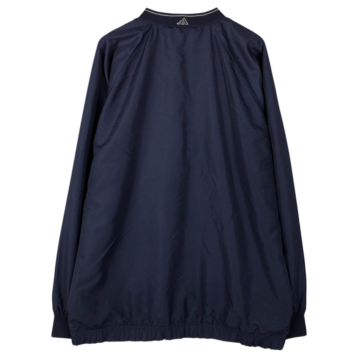 90s-00'S adidas Golf V-neck warm-up pullover, men's size L polyester navy blue type Vintage Second Hand