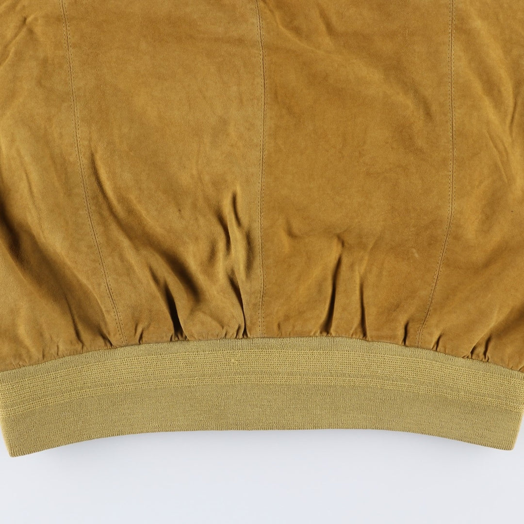 Jean Jacques Benson stand-collar suede leather jacket, men's size L Genuine Leather Suede Leather Beige type Vintage Second Hand