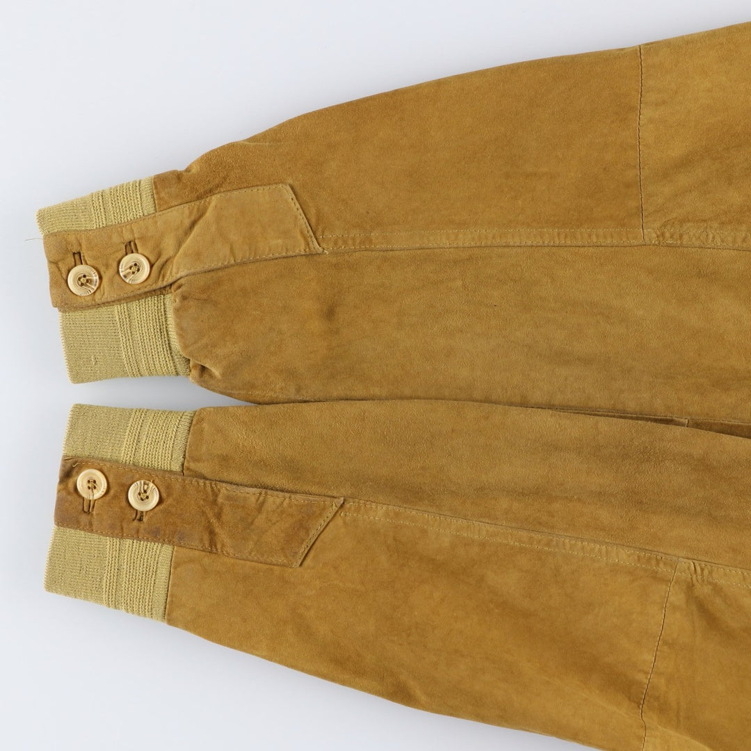 Jean Jacques Benson stand-collar suede leather jacket, men's size L Genuine Leather Suede Leather Beige type Vintage Second Hand