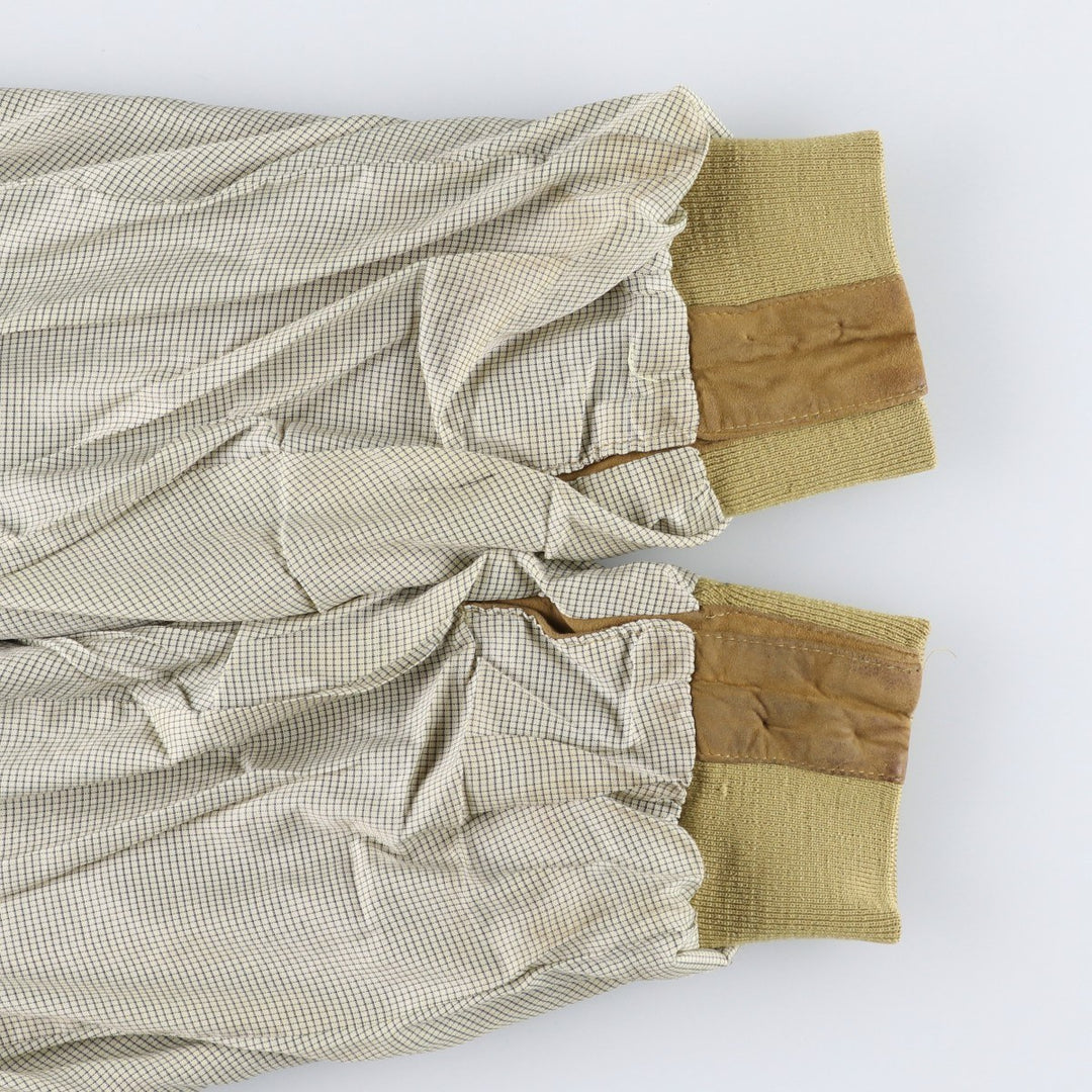Jean Jacques Benson stand-collar suede leather jacket, men's size L Genuine Leather Suede Leather Beige type Vintage Second Hand