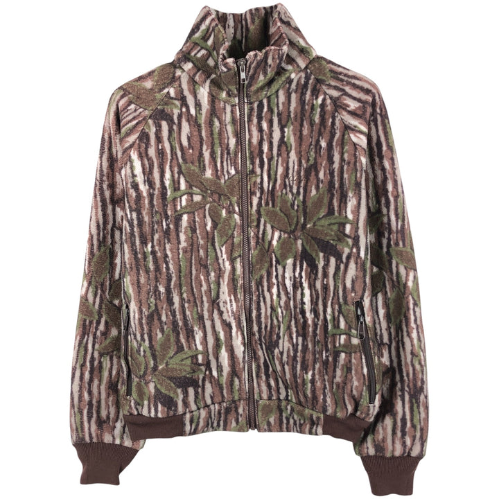 Vintage 90'S Cabela's Realtree Camo Camo Fleece Jacket, Made in the USA, Men's Size Large polyester brown type Vintage Second Hand