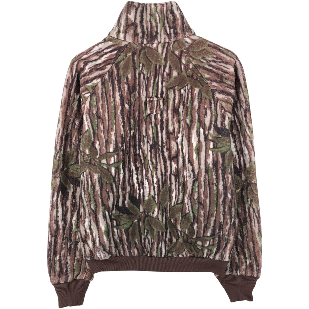 Vintage 90'S Cabela's Realtree Camo Camo Fleece Jacket, Made in the USA, Men's Size Large polyester brown type Vintage Second Hand