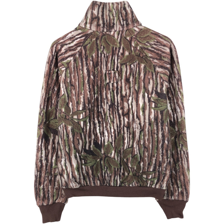 Vintage 90'S Cabela's Realtree Camo Camo Fleece Jacket, Made in the USA, Men's Size Large polyester brown type Vintage Second Hand