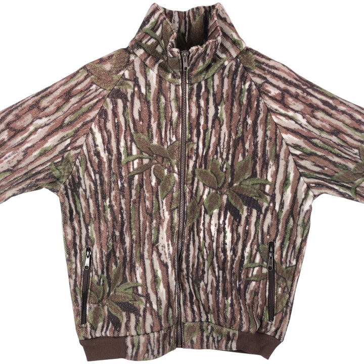 Vintage 90'S Cabela's Realtree Camo Camo Fleece Jacket, Made in the USA, Men's Size Large polyester brown type Vintage Second Hand