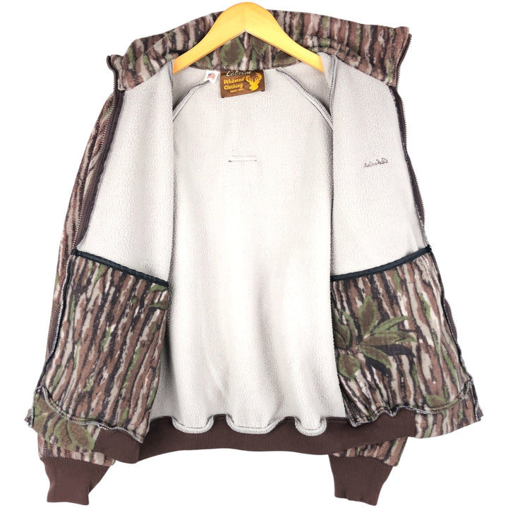 Vintage 90'S Cabela's Realtree Camo Camo Fleece Jacket, Made in the USA, Men's Size Large polyester brown type Vintage Second Hand