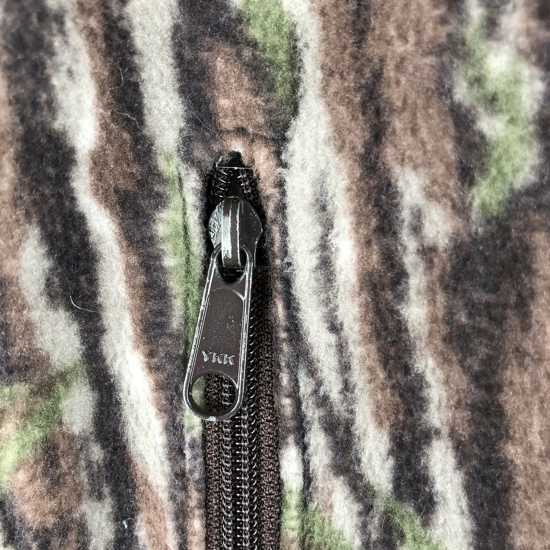 Vintage 90'S Cabela's Realtree Camo Camo Fleece Jacket, Made in the USA, Men's Size Large polyester brown type Vintage Second Hand