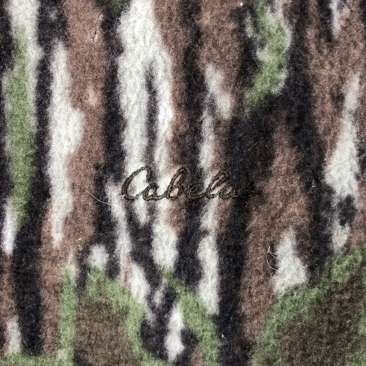 Vintage 90'S Cabela's Realtree Camo Camo Fleece Jacket, Made in the USA, Men's Size Large polyester brown type Vintage Second Hand