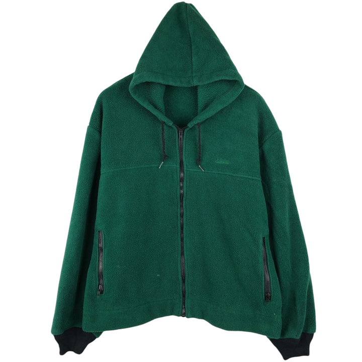 90s-00'S Cabelas Fleece Full-Zip Hoodie, Made in USA, Men's XL polyester green type Vintage Second Hand