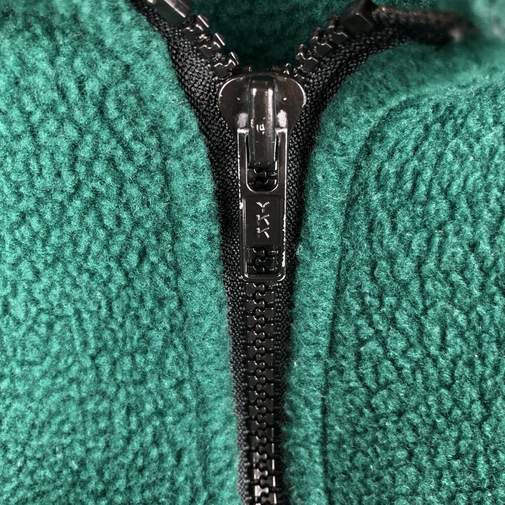 90s-00'S Cabelas Fleece Full-Zip Hoodie, Made in USA, Men's XL polyester green type Vintage Second Hand