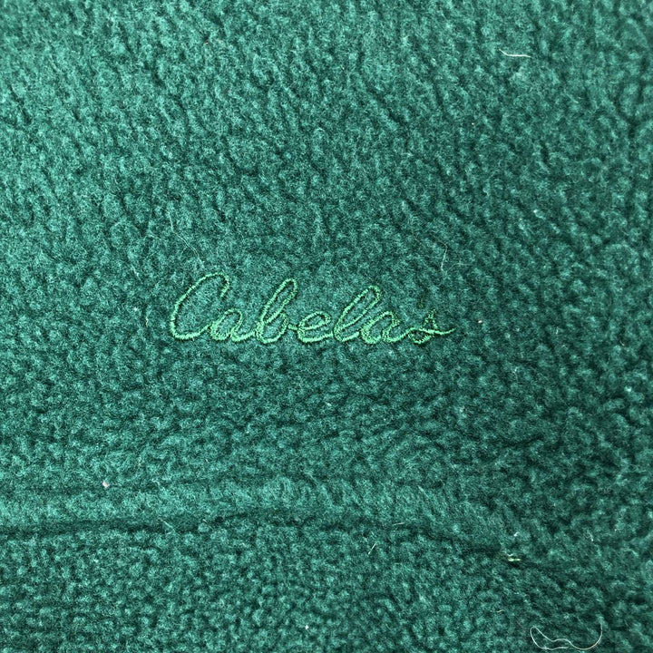 90s-00'S Cabelas Fleece Full-Zip Hoodie, Made in USA, Men's XL polyester green type Vintage Second Hand