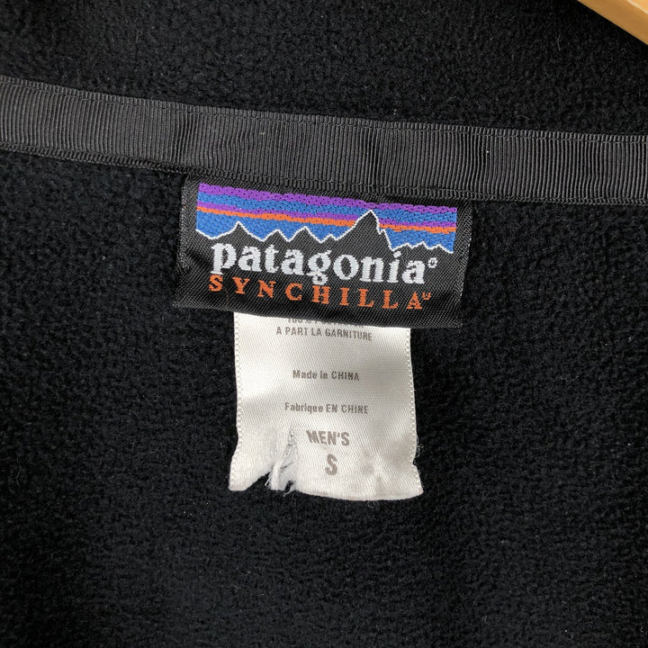 2000'S Patagonia Micro Synchilla Fleece Jacket 26511F5, Men's Size Small polyester black type Vintage Second Hand