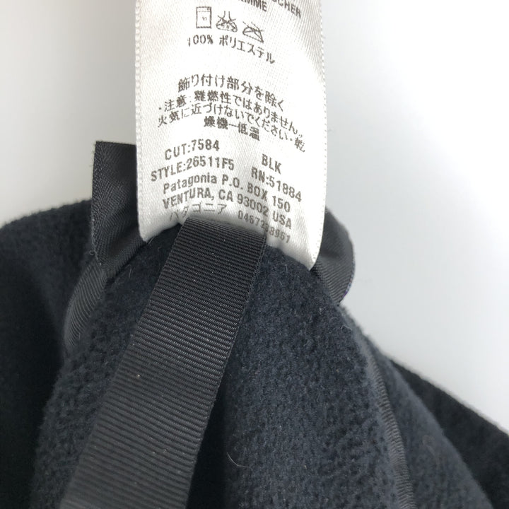 2000'S Patagonia Micro Synchilla Fleece Jacket 26511F5, Men's Size Small polyester black type Vintage Second Hand