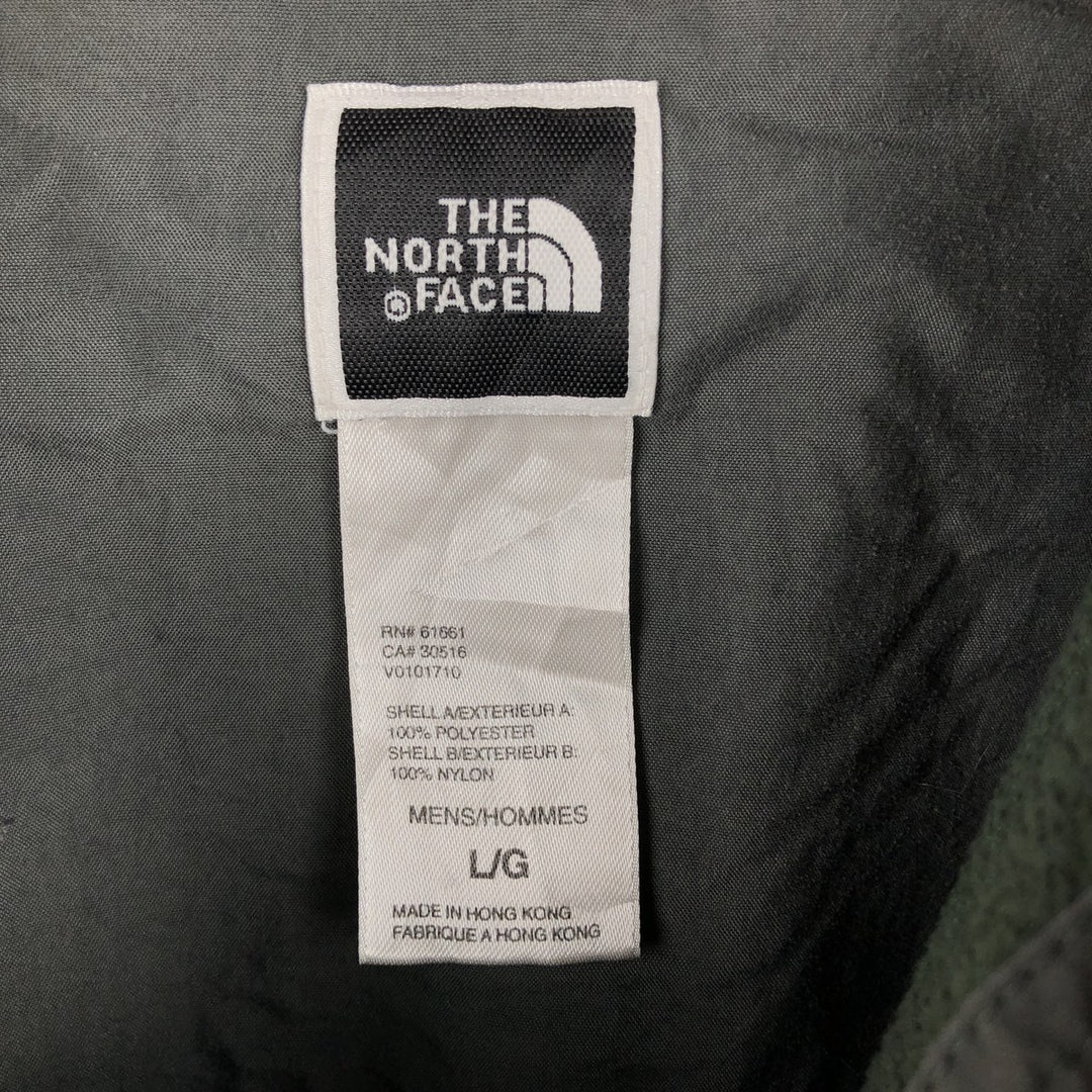 90s-00'S THE NORTH FACE fleece jacket, shirt jacket, men's size L polyester Green type dark green Vintage Second Hand