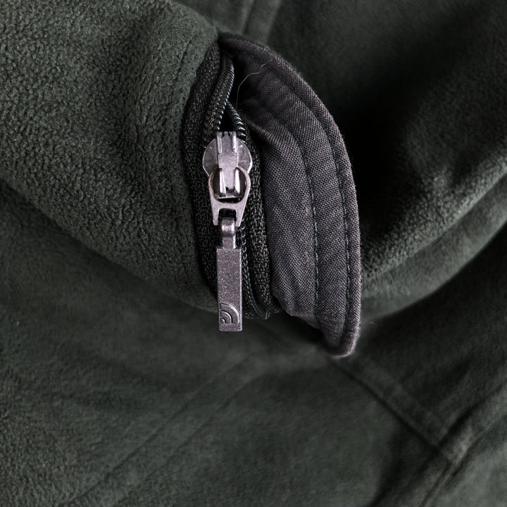 90s-00'S THE NORTH FACE fleece jacket, shirt jacket, men's size L polyester Green type dark green Vintage Second Hand