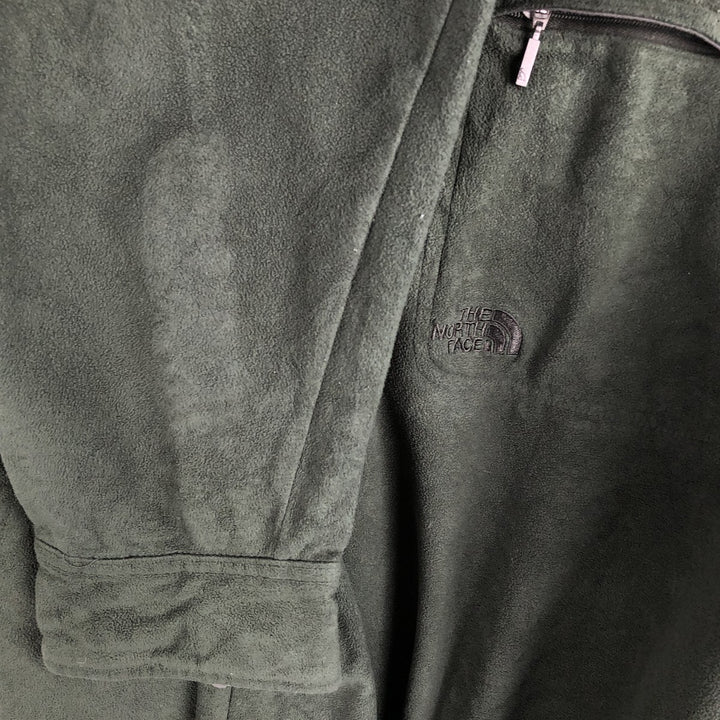 90s-00'S THE NORTH FACE fleece jacket, shirt jacket, men's size L polyester Green type dark green Vintage Second Hand