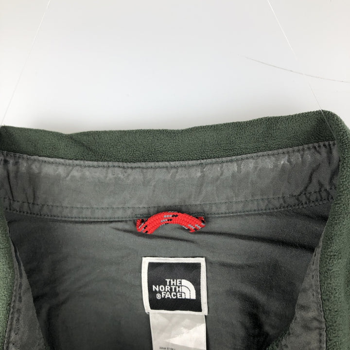 90s-00'S THE NORTH FACE fleece jacket, shirt jacket, men's size L polyester Green type dark green Vintage Second Hand