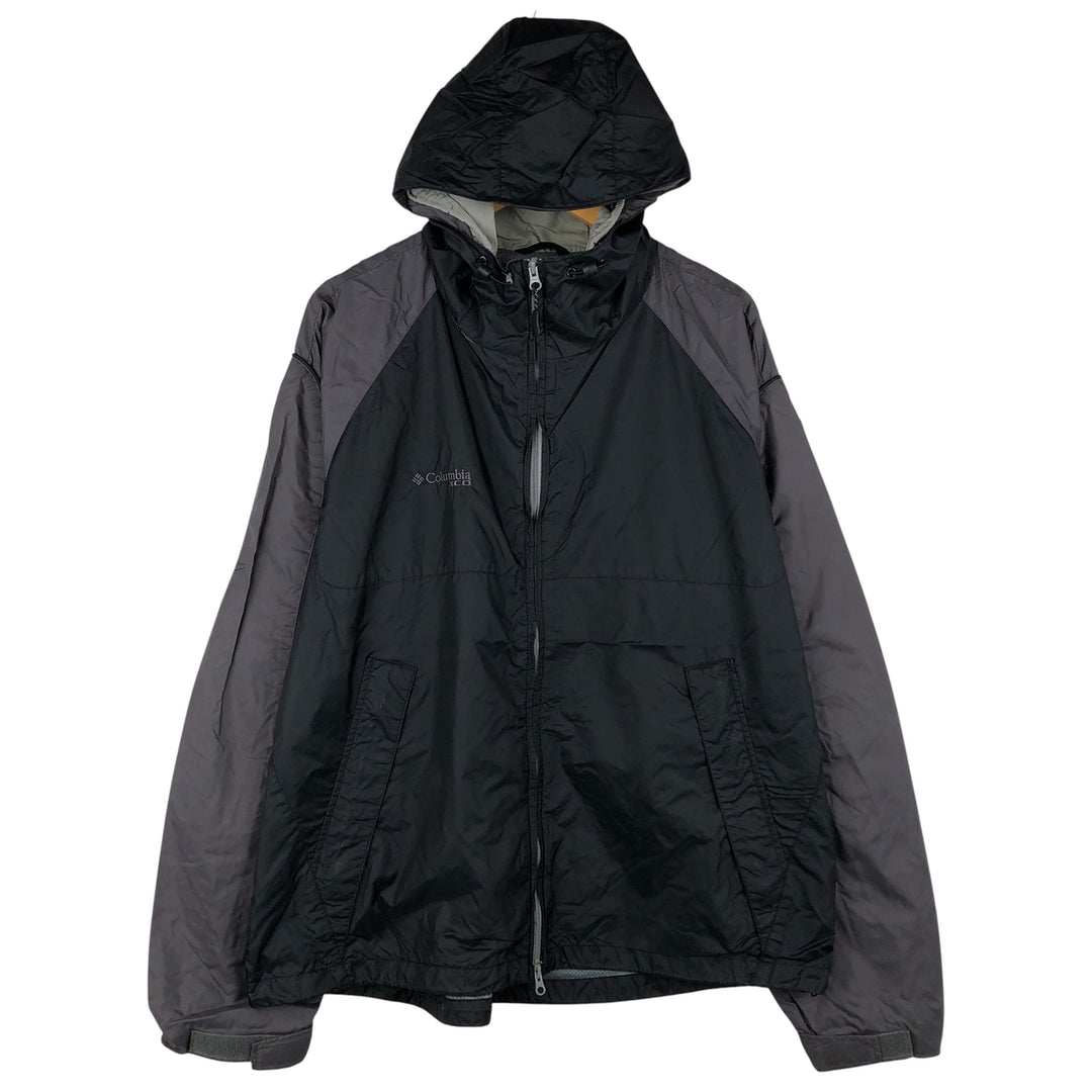 Columbia Mountain Parka Shell Jacket Men's XL Size Nylon black type Vintage Second Hand
