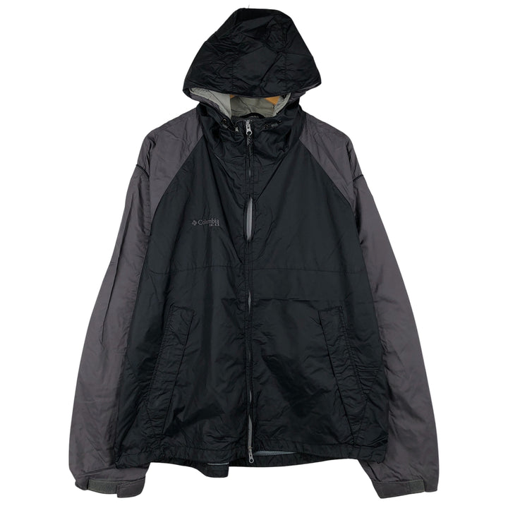 Columbia Mountain Parka Shell Jacket Men's XL Size Nylon black type Vintage Second Hand