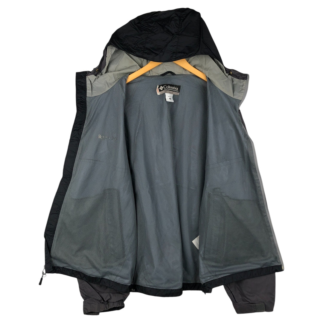 Columbia Mountain Parka Shell Jacket Men's XL Size Nylon black type Vintage Second Hand