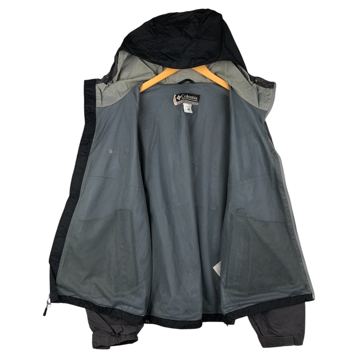 Columbia Mountain Parka Shell Jacket Men's XL Size Nylon black type Vintage Second Hand