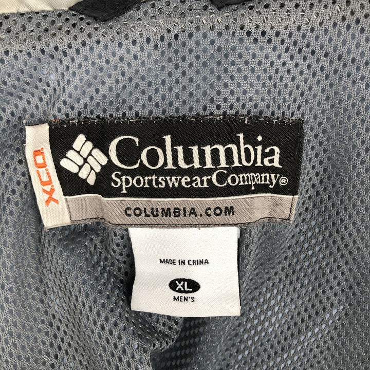 Columbia Mountain Parka Shell Jacket Men's XL Size Nylon black type Vintage Second Hand