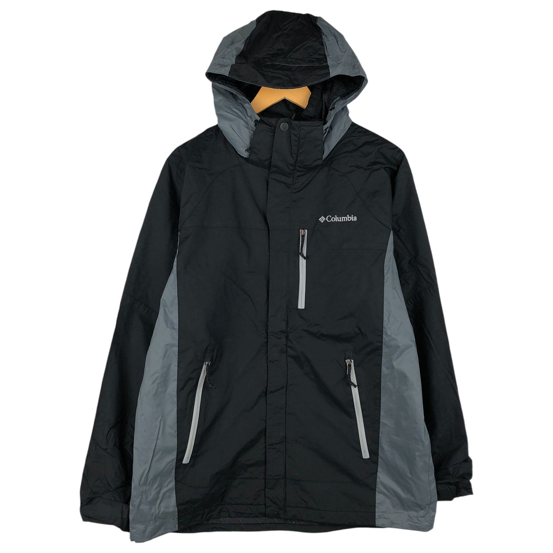 Columbia Mountain Parka Shell Jacket, Men's Size M Nylon black type Vintage Second Hand