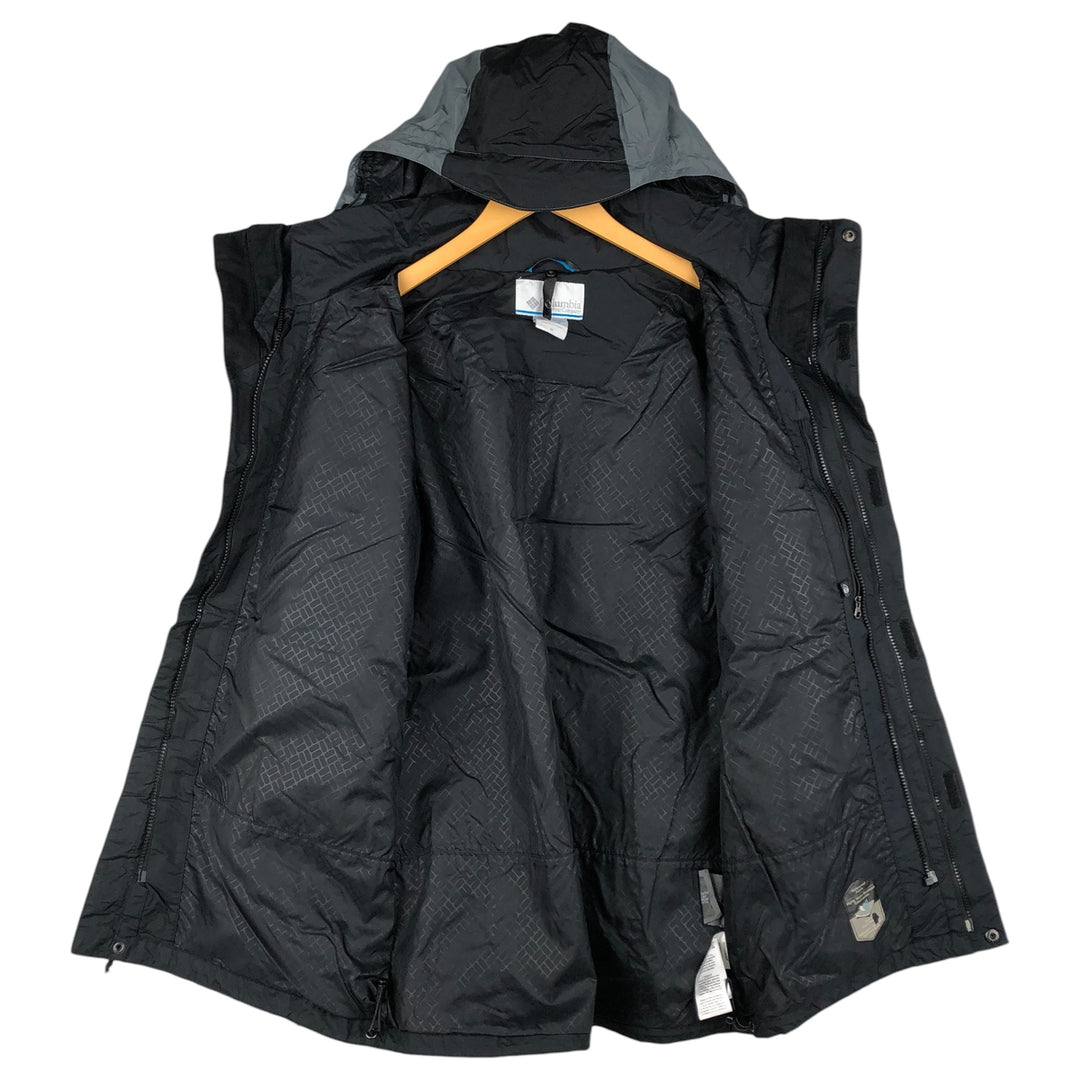 Columbia Mountain Parka Shell Jacket, Men's Size M Nylon black type Vintage Second Hand