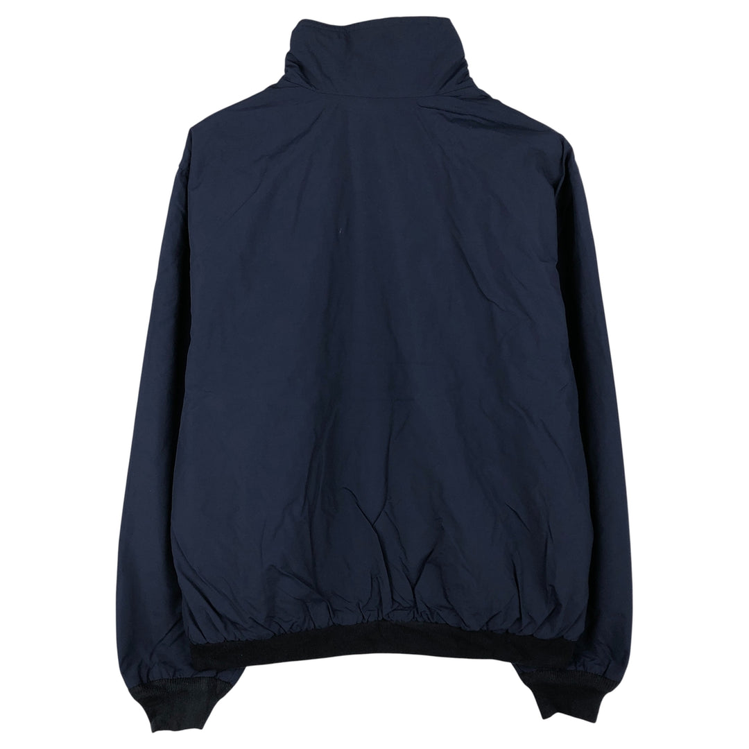 2000'S LLBean Nylon Blouson, Men's Size L Nylon navy blue type Vintage Second Hand