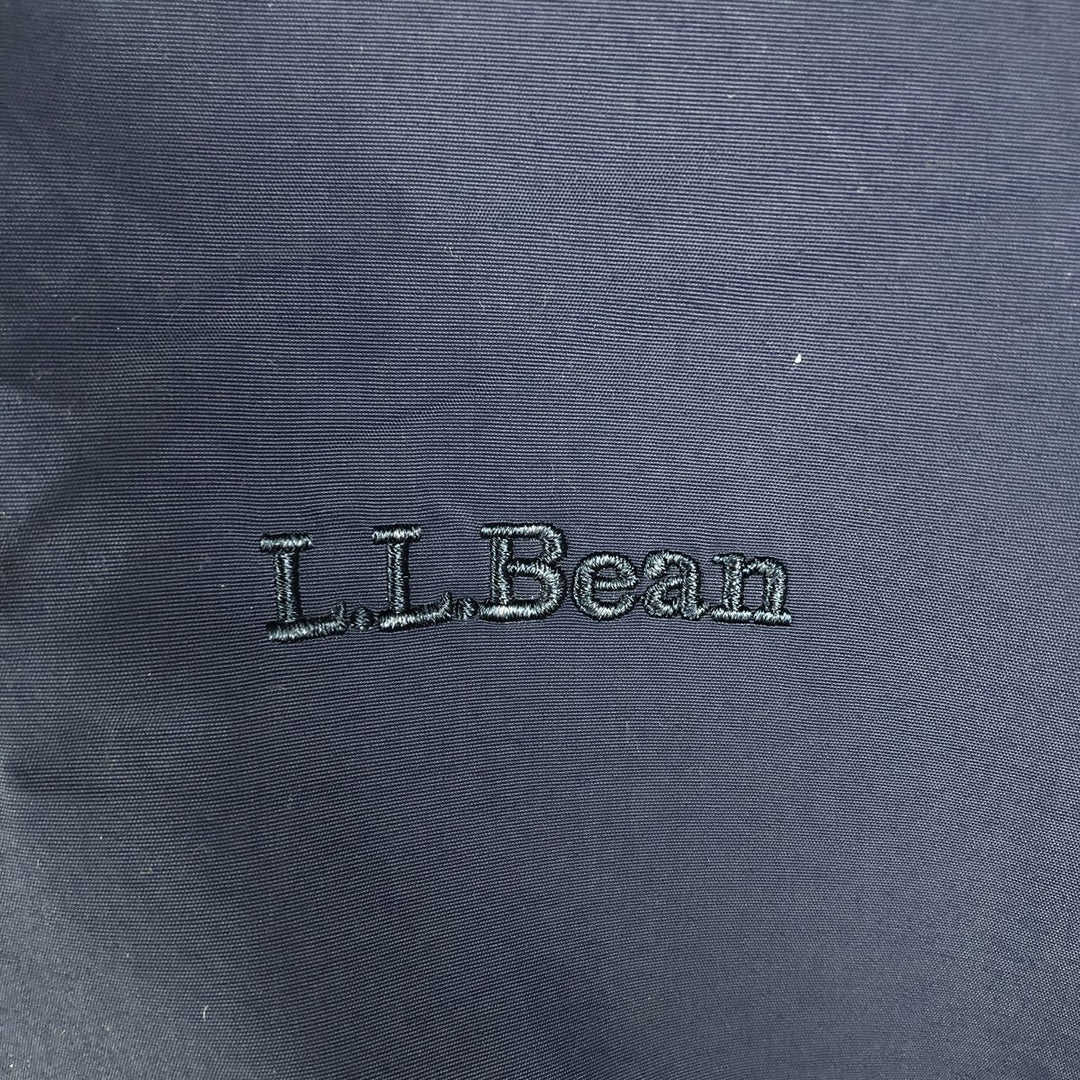 2000'S LLBean Nylon Blouson, Men's Size L Nylon navy blue type Vintage Second Hand