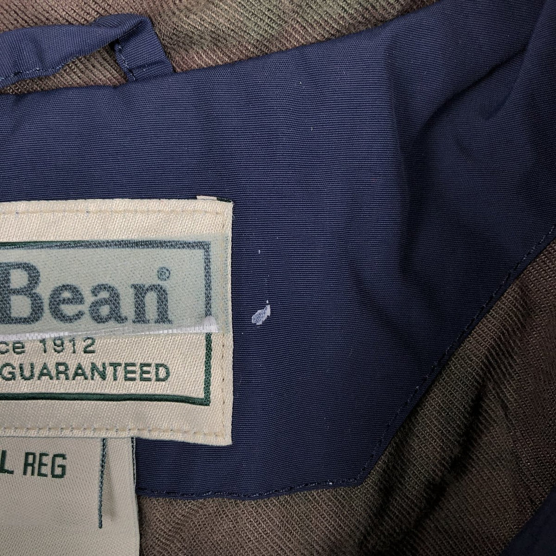 2000'S LLBean Nylon Blouson, Men's Size L Nylon navy blue type Vintage Second Hand